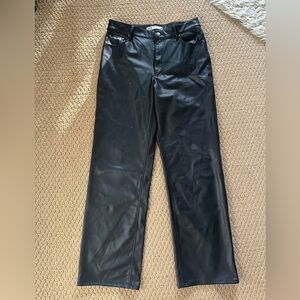 Zara Boot Cut Faux Leather Pants